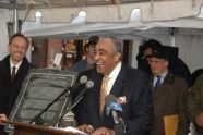 Charlie Rangel welcomes the crowd 