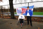 Parks Commissioner Adrian Benepe and Victor Calise, Parks Accessibilty Coordinator 